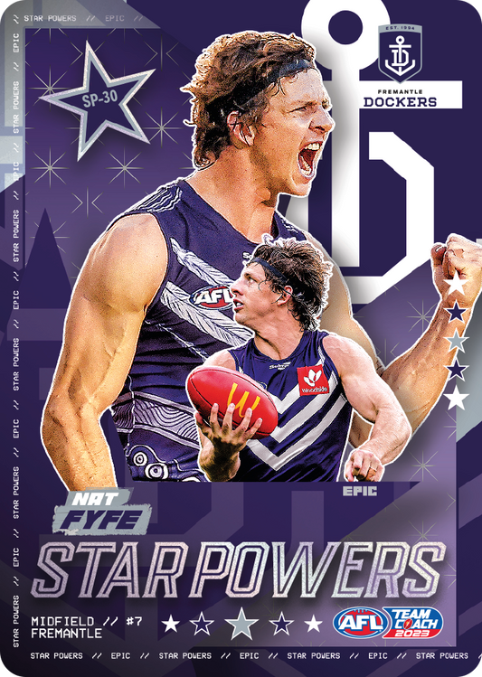 2023 AFL Teamcoach Nat Fyfe Team Starpowers SP-30 Dockers