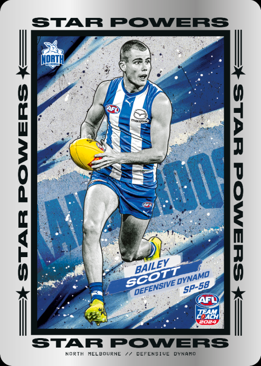 2024 AFL Teamcoach Star Powers - Bailey Scott SP-58 Kangaroos