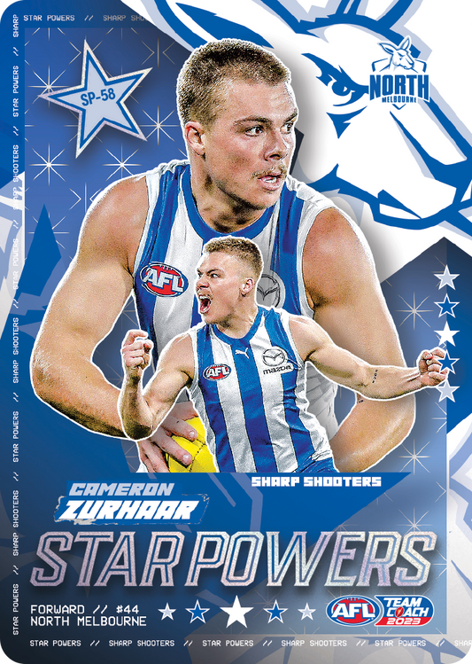 2023 AFL Teamcoach Dylan Zurhaar Starpowers SP-58 Kangaroos