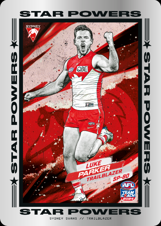 2024 AFL Teamcoach Star Powers - Luke Parker SP-80 Swans