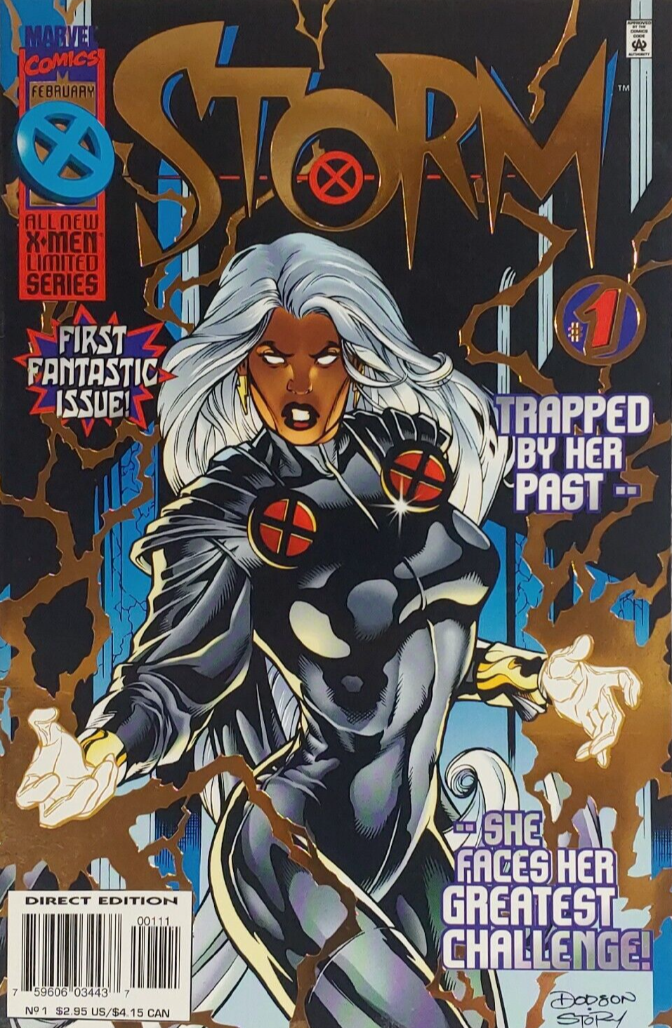 STORM # 1 VARIANT FOIL EMBOSSED MARVEL X-MEN NM / VF COMIC BOOK 1996