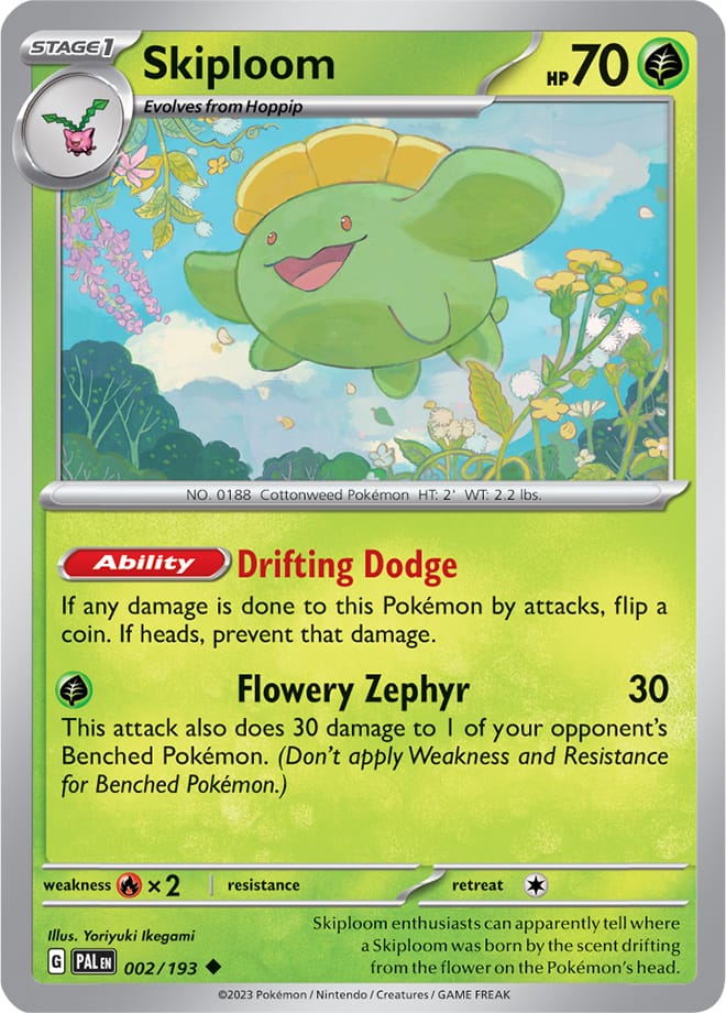 Skiploom #002/198 Base Card Pokémon Card Scarlet & Violet Paldea Evolved