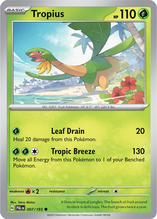 Tropius #007/198 Base Card Pokémon Card Scarlet & Violet Paldea Evolved