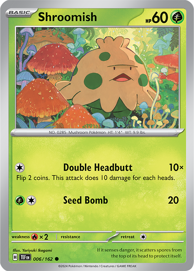 Shroomish #006/162 Base Card Pokémon Card Scarlet & Violet Temporal Forces