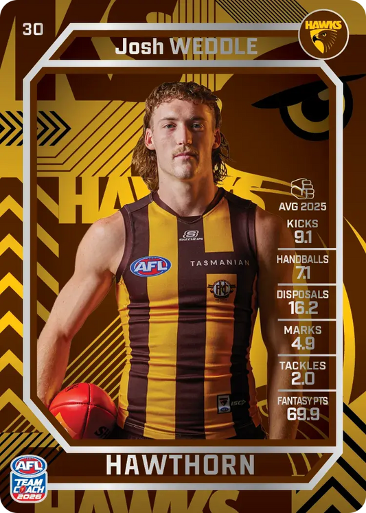 2026 Teamcoach AFL Silver 30 Josh Weddle