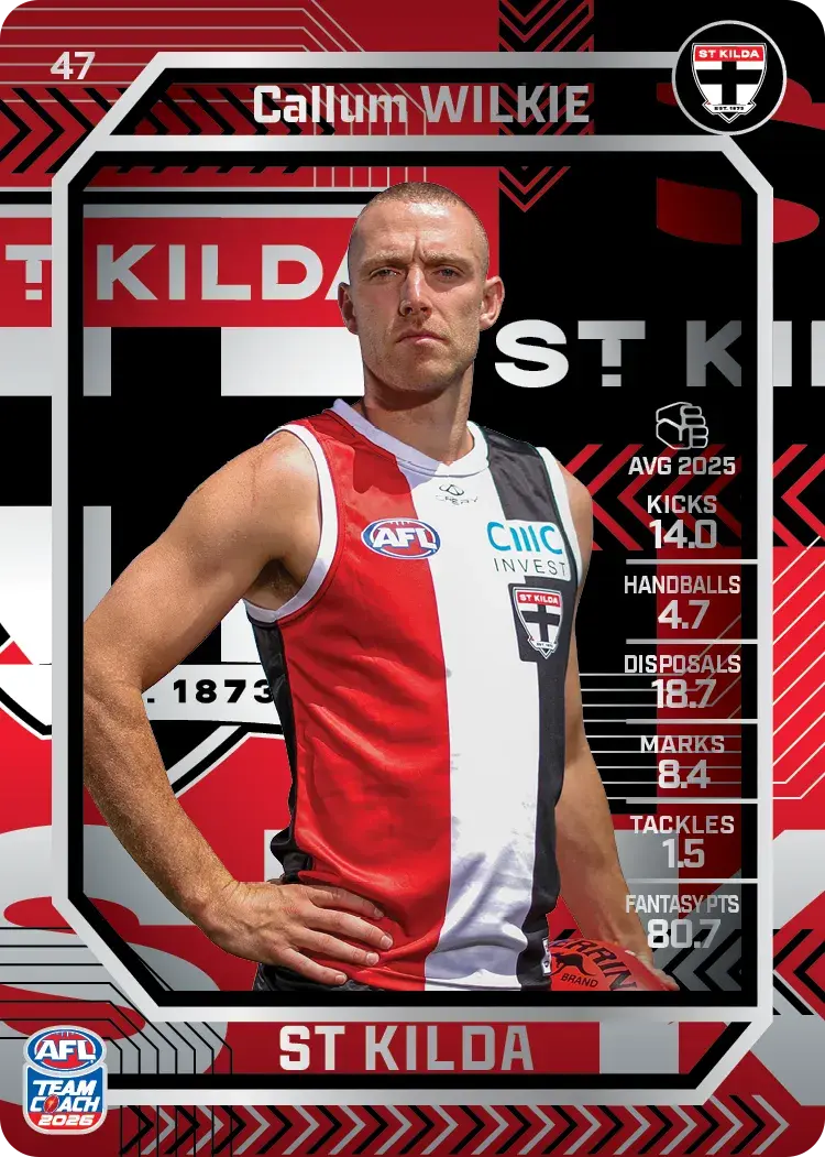 2026 Teamcoach AFL Silver 47 Callum Wilkie