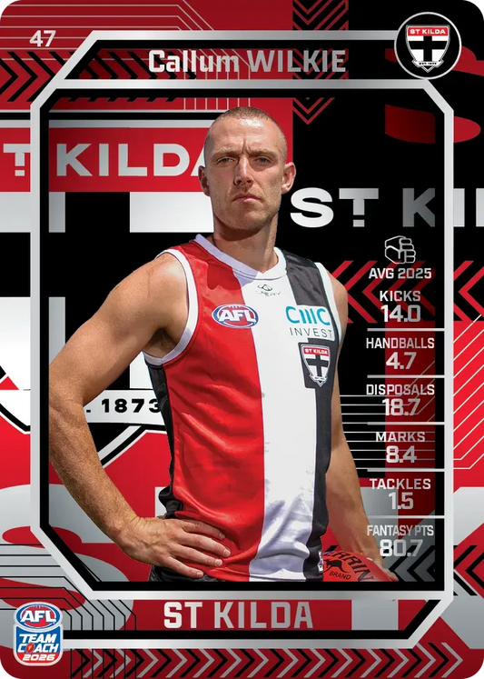 2026 Teamcoach AFL Silver 47 Callum Wilkie