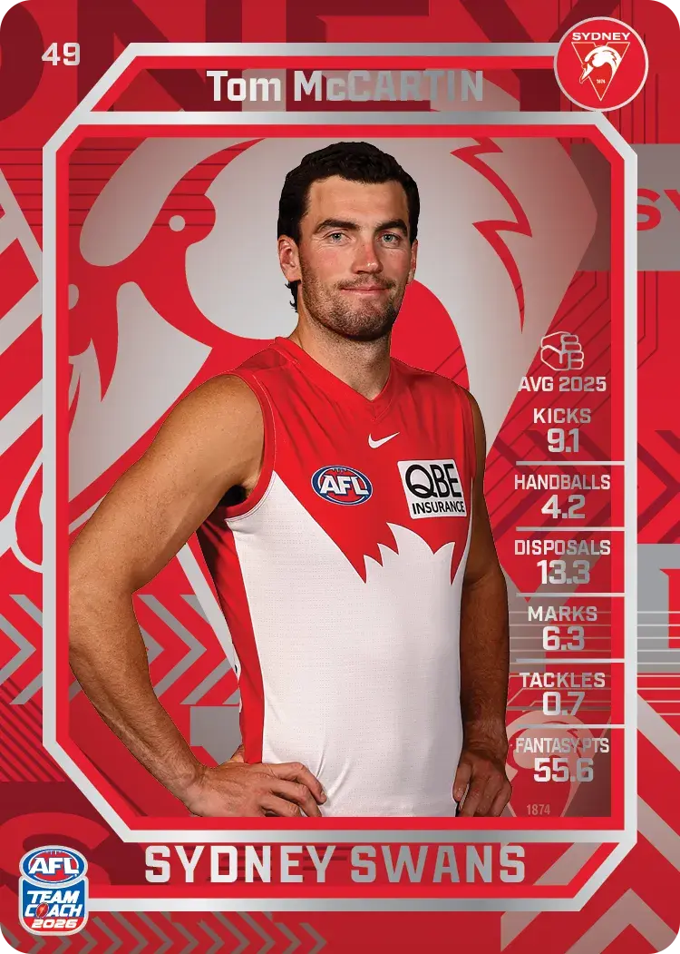 2026 Teamcoach AFL Silver 49 Tom McCartin