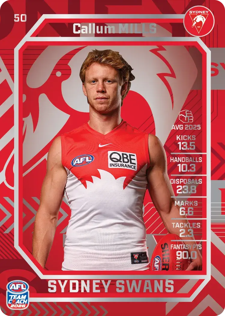 2026 Teamcoach AFL Silver 50 Callum Mills