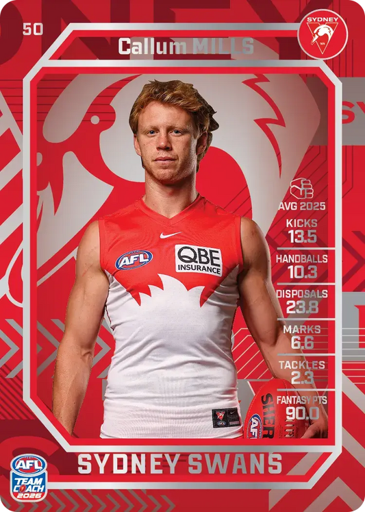 2026 Teamcoach AFL Silver 50 Callum Mills