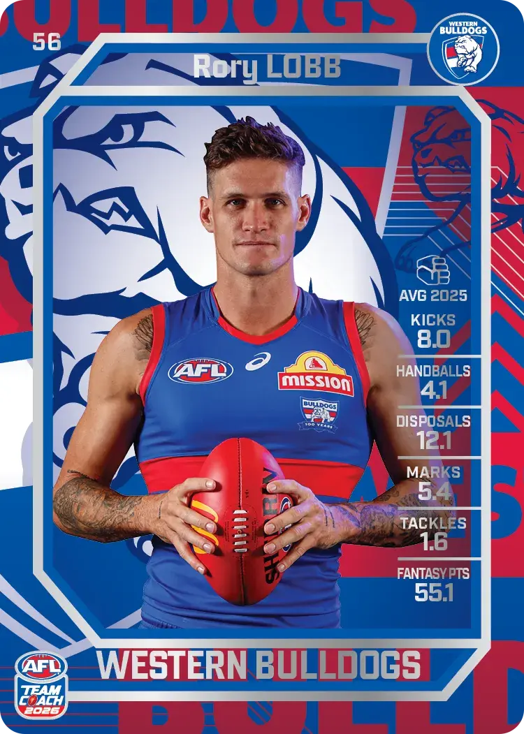 2026 Teamcoach AFL Silver 56 Rory Lobb