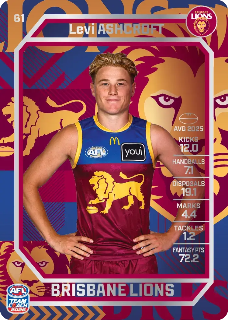 2026 Teamcoach AFL Silver 61 Levi Ashcroft
