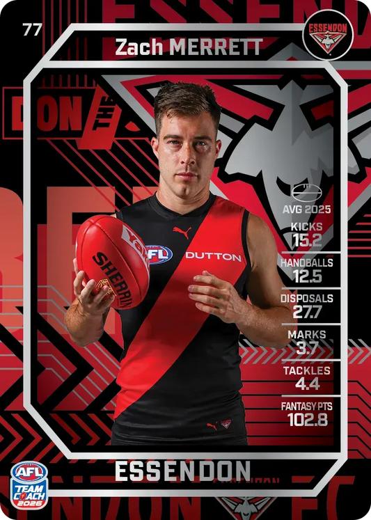 2026 Teamcoach AFL Silver #76 Zach Merrett