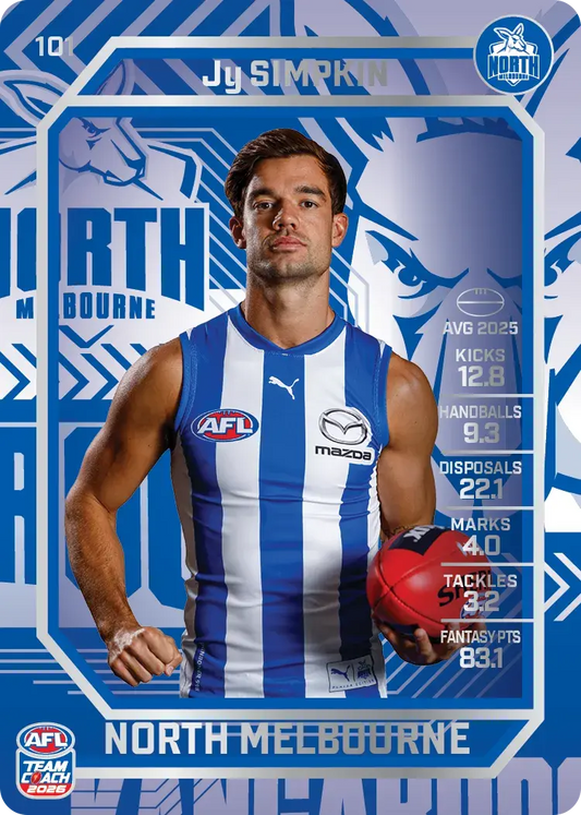 2026 Teamcoach AFL Silver #101 Jy Simpkin