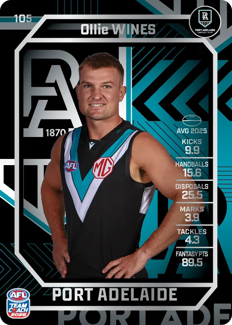 2026 Teamcoach AFL Silver #105 Ollie Wines
