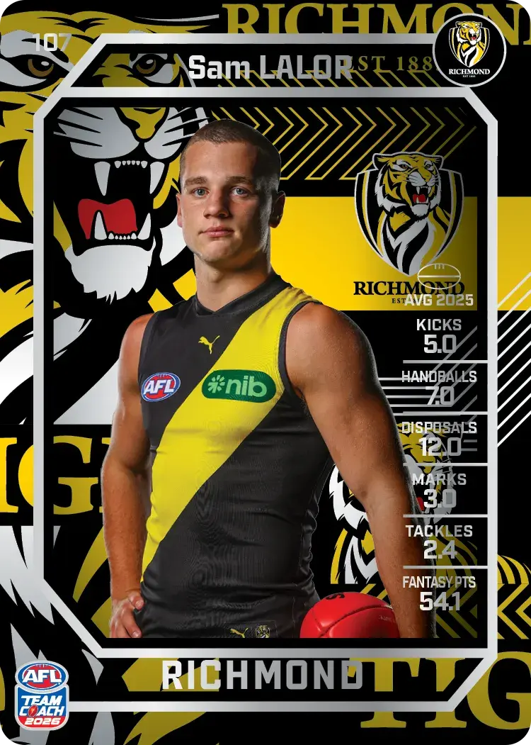 2026 Teamcoach AFL Silver #107 Sam Lalor