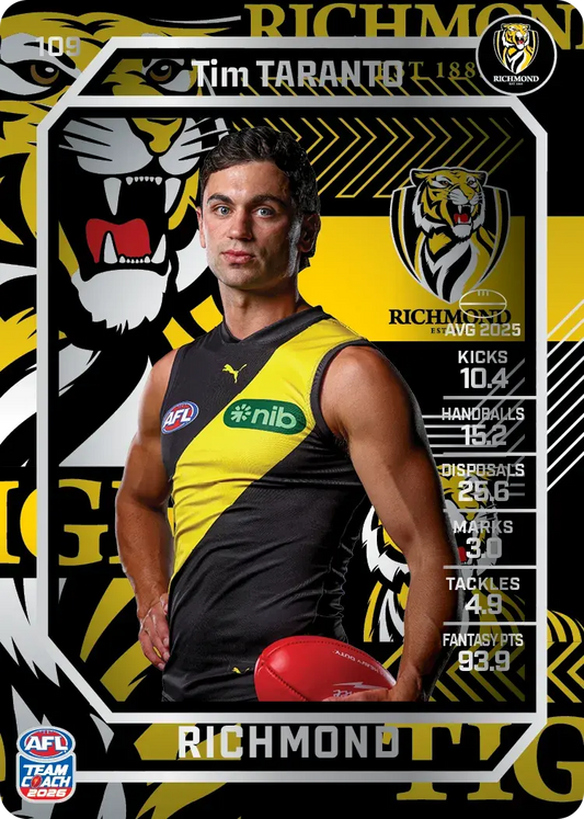 2026 Teamcoach AFL Silver #109 Tim Taranto