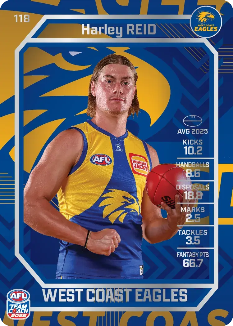 2026 Teamcoach AFL Silver #118 Harley Reid