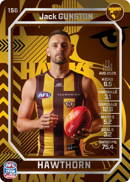 2026 Teamcoach AFL Silver #156 Jack Gunston