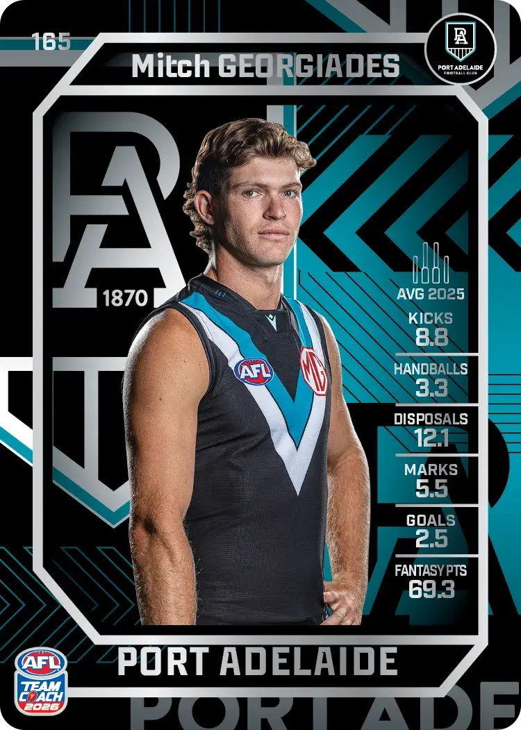2026 Teamcoach AFL Silver #165 Mitch Georgiades