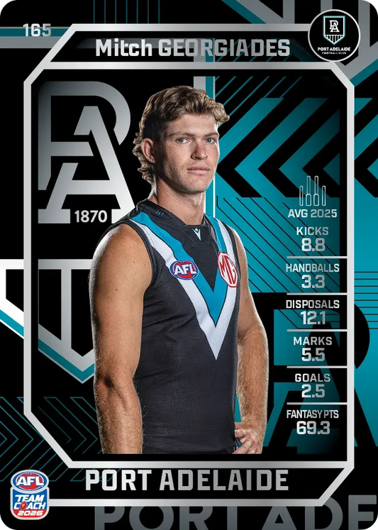 2026 Teamcoach AFL Silver #165 Mitch Georgiades