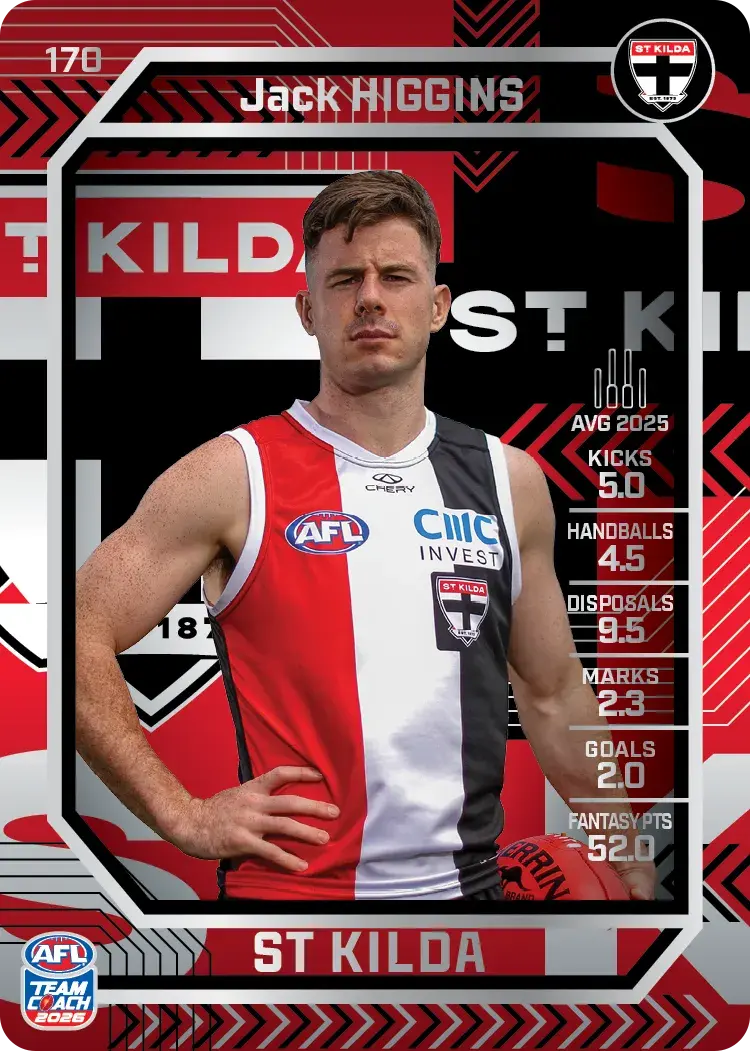 2026 Teamcoach AFL Silver #170 Jack Higgins