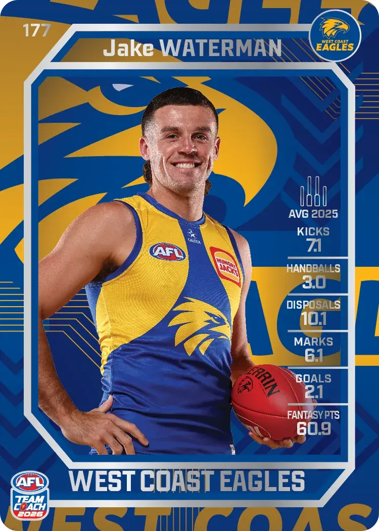 2026 Teamcoach AFL Silver #177 Jake Waterman