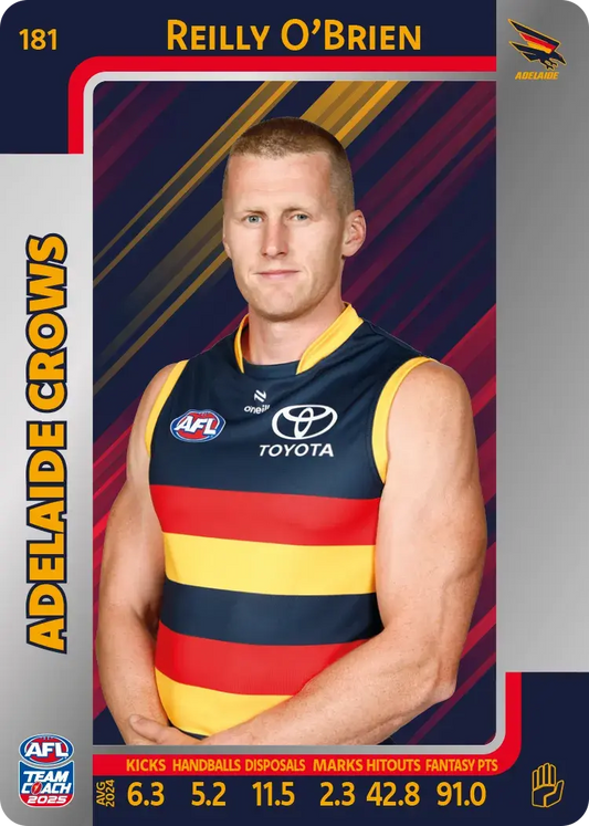 2025 AFL Teamcoach Reilly O'Brien Silver #181  Crows