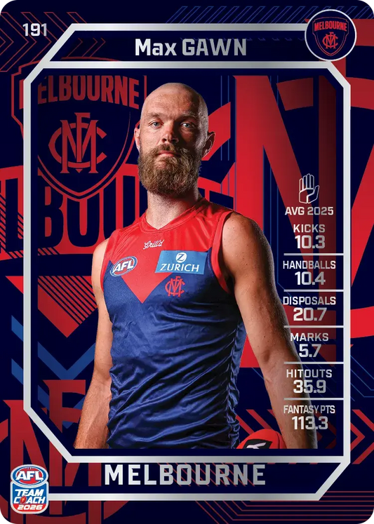 2026 Teamcoach AFL Silver #191 Max Gawn