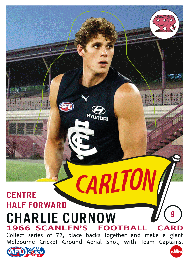 2024 AFL Teamcoach Scanlens Die-Cut #9 Charlie Curnow