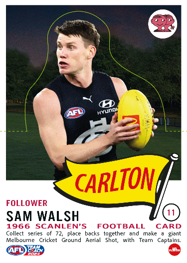 2024 AFL Teamcoach Scanlens Die-Cut #11 Sam Walsh