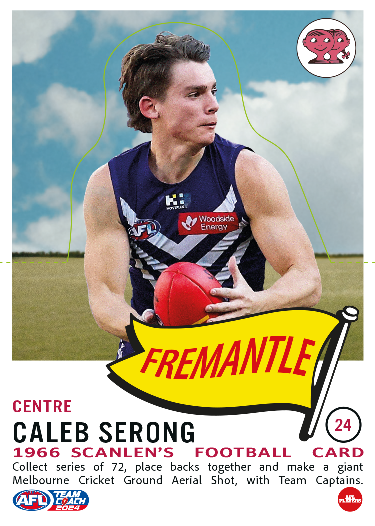 2024 AFL Teamcoach Scanlens - Caleb Serong #24 Dockers