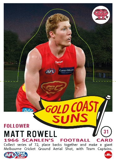 2024 AFL Teamcoach Scanlens - Matt Rowell #31 Suns