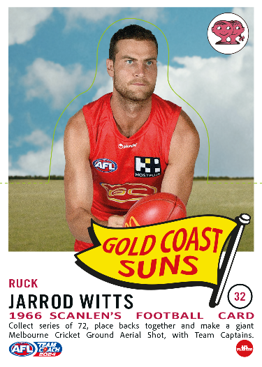 2024 AFL Teamcoach Scanlens Die-Cut #32 Jarrod Witts