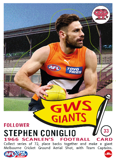 2024 AFL Teamcoach Scanlens - Stephen Coniglio #33 Giants