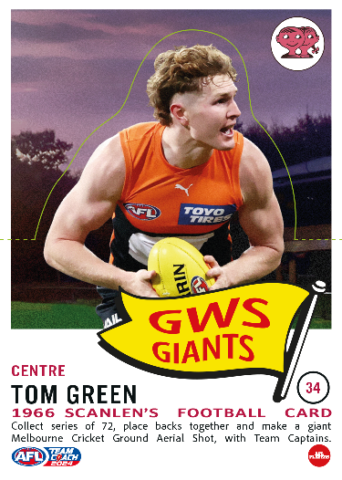 2024 AFL Teamcoach Scanlens - Tom Green #34 Giants