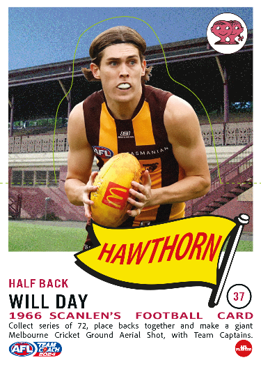 2024 AFL Teamcoach Scanlens Die-Cut #37 Will Day