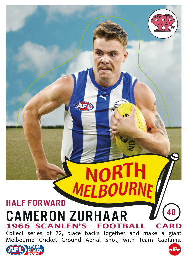 2024 AFL Teamcoach Scanlens Die-Cut #48 Cameron Zurhaar