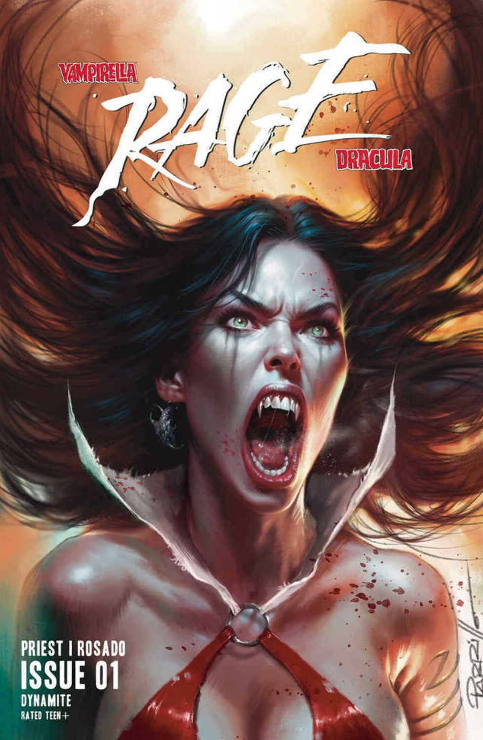 VAMPIRELLA  DRACULA RAGE # 01 DYNAMITE COMICS SEXY VARIANT V FOIL COVER 2023