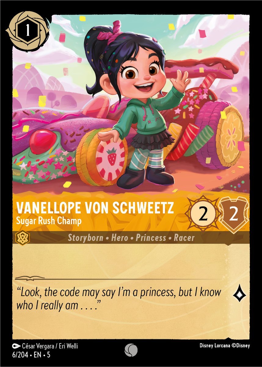 2024 Disney Lorcana Shimmering Skies Non-Foil 6/204 Vanellope von Schweetz