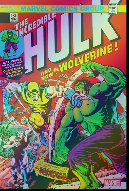 THE INCREDIBLE HULK # 181 FOIL VARIANT FACSIMILE REPRINT EDITION 1ST WOLVERINE MARVEL COMIC BOOK 2023