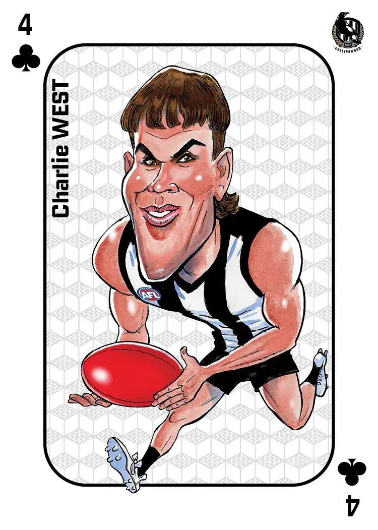 2026 Teamcoach AFL Wildcard Playing Cards Charlie West Magpies