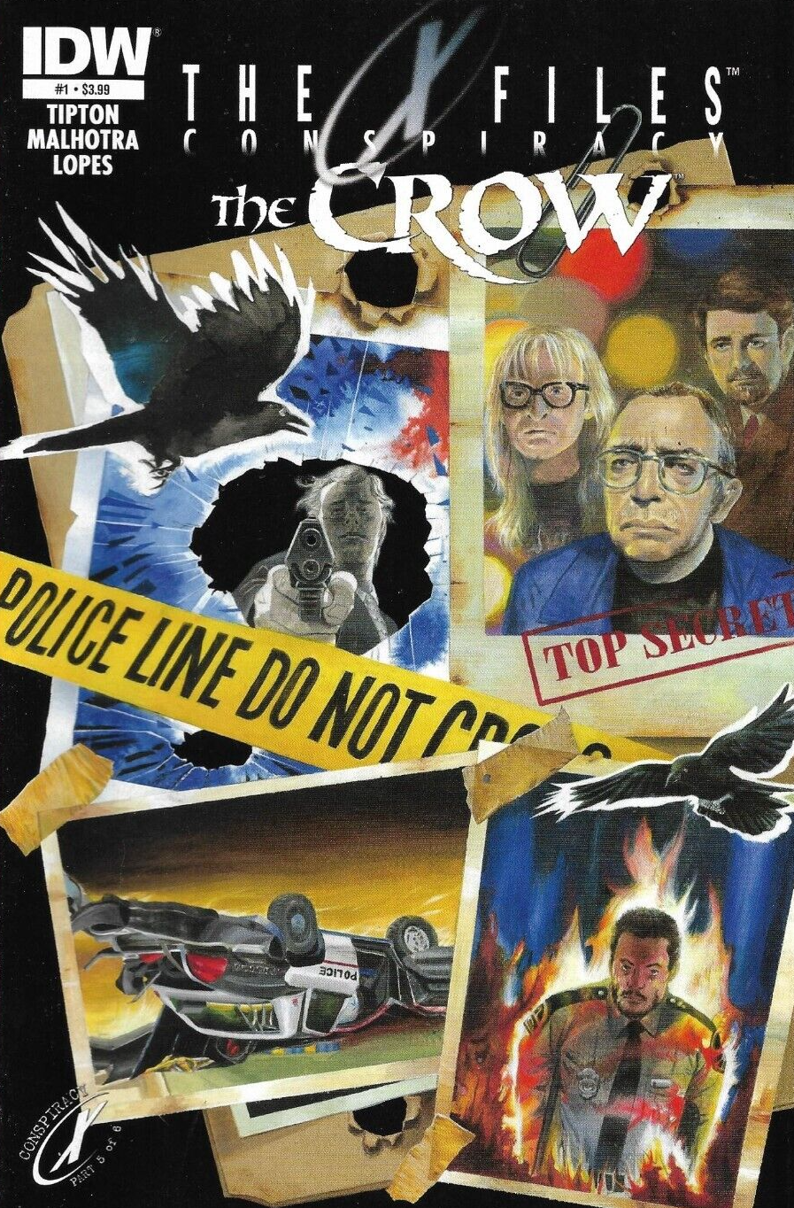 THE X FILES CONSPIRACY # 1 THE CROW COMIC BOOK IDW 2014