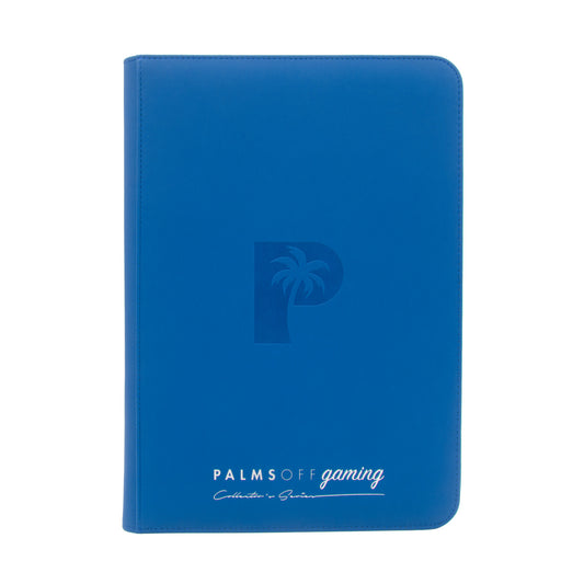 Palms Off Gaming Collector's Series 9 Pocket Zip Trading Card Binder - BLUE