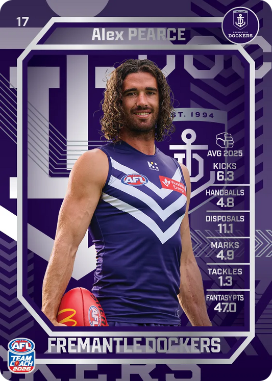 2026 Teamcoach AFL Silver 17 Alex Pearce