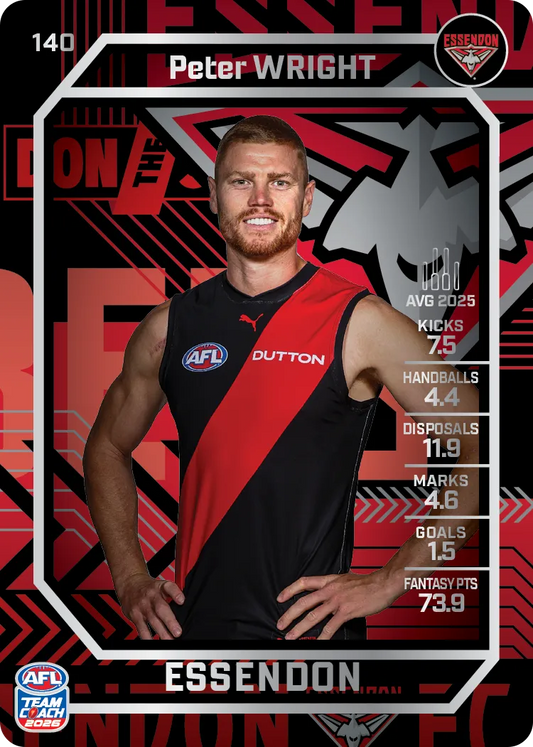 2026 Teamcoach AFL Silver #140 Peter Wright