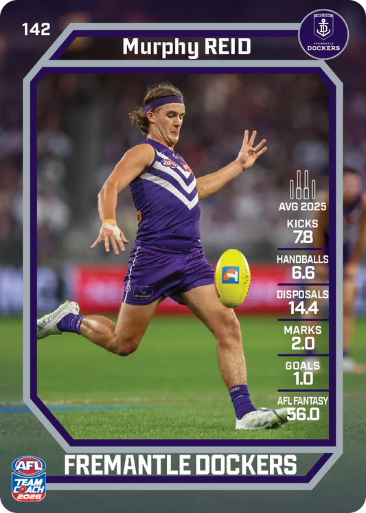 2026 Teamcoach AFL Base #142 Murphy Reid