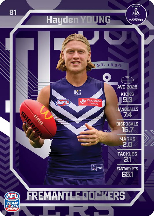 2026 Teamcoach AFL Silver #81 Hayden Young