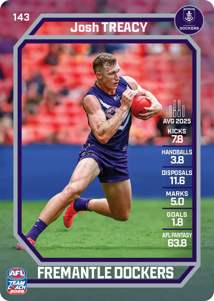 2026 Teamcoach AFL Base #143 Josh Treacy