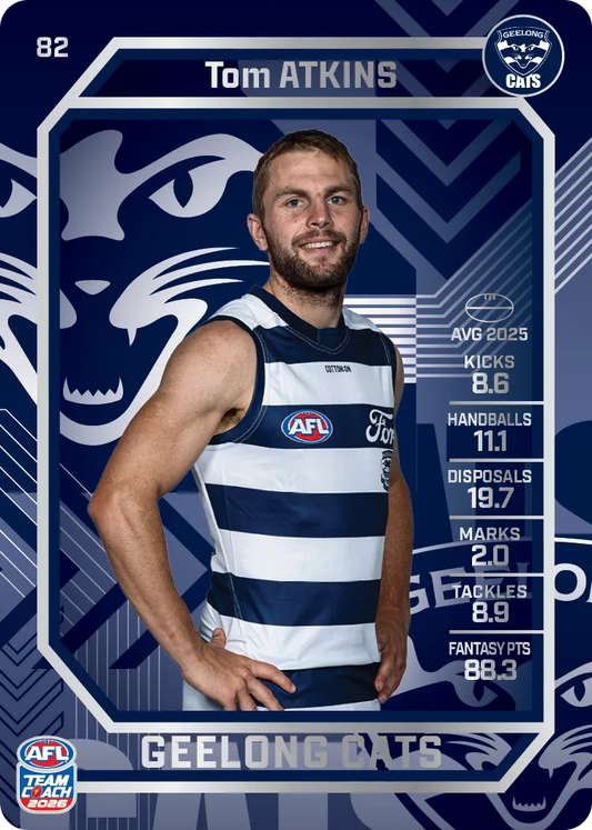 2026 Teamcoach AFL Silver #82 Tom Atkins